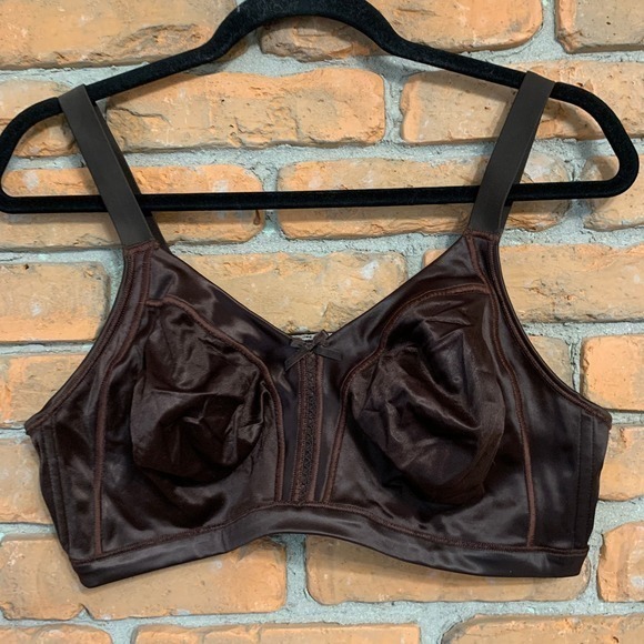 Bali Double Support Soft Touch Non-Padded Wirefree Bra Brown 0044 -‎ Size 40D - Picture 1 of 6
